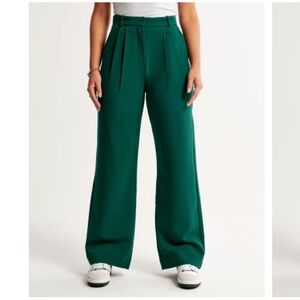 Abercrombie Green Curve Love Trousers